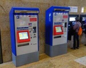 Two SBB ticket machines for public transport in Switzerland.